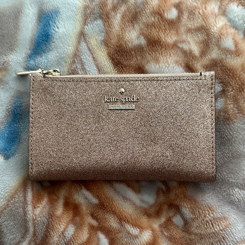 Kate Spade Metallic Rose Gold Wallet